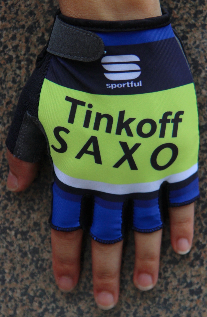 2016 Saxo Bank Tinkoff Guanto Ciclismo Giallo